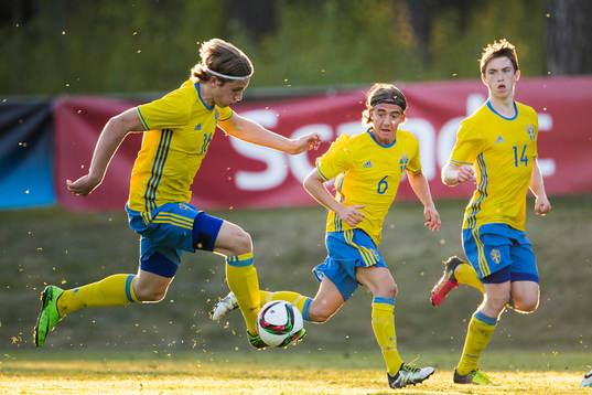 Sveriges Viktor Gyökeres, Anton Kralj och Carl Johansson