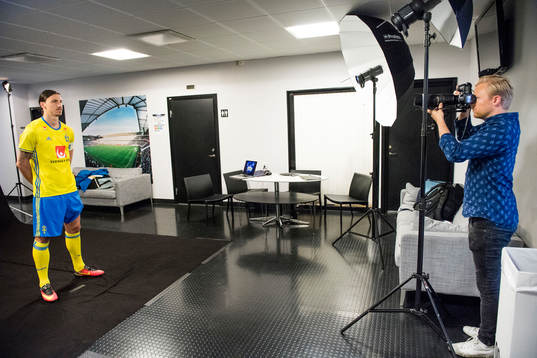 Sveriges Zlatan Ibrahimovic fotograferas av Joel Marklund