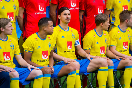 Sveriges Emil Forsberg, Martin Olsson, Zlatan Ibrahimovic