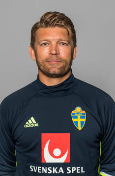 Sveriges players manager Marcus Allbäck