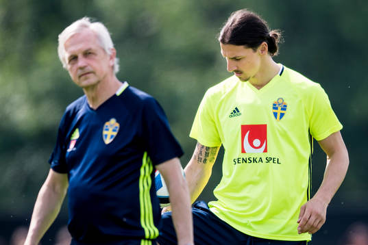 Landslagschef Lars Richt och Zlatan Ibrahimovic
