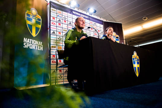 Presschef Niklas Bodell och Zlatan Ibrahimovic