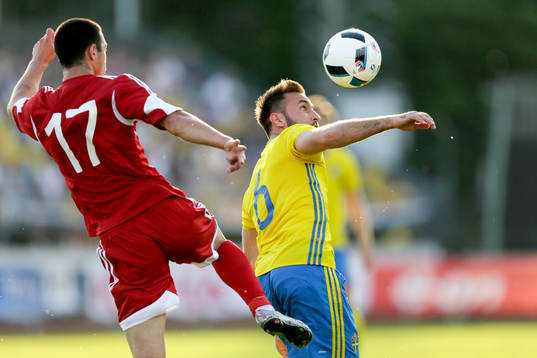Georgiens Giorgi Kharaishvizi och Sveriges Muamer Tankovic