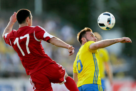 Georgiens Giorgi Kharaishvizi och Sveriges Muamer Tankovic