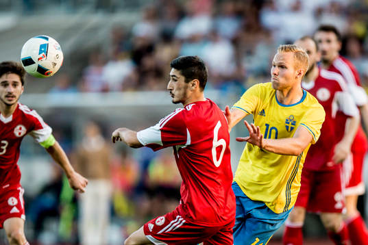 Sveriges Gustav Engvall och Georgiens Grigol Chabradze