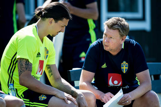 Zlatan Ibrahimovic och Peter Wettergren, bevakare och