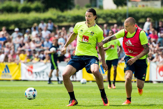 Zlatan Ibrahimovic och Victor Nilsson Lindelöf