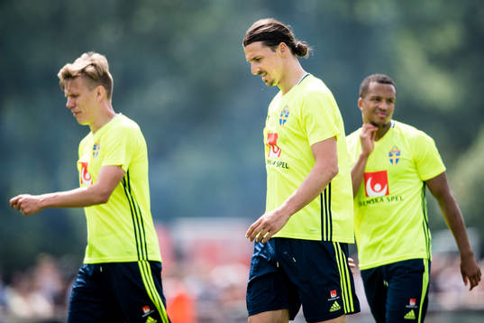 Pontus Wernbloom, Zlatan Ibrahimovic och Martin Olsson
