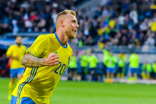 Sveriges John Guidetti jublar