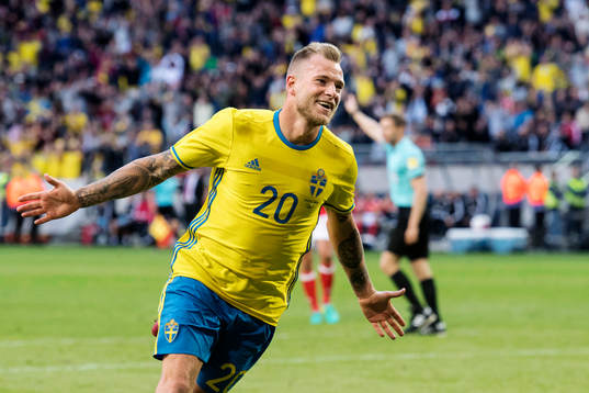 Sveriges John Guidetti jublar