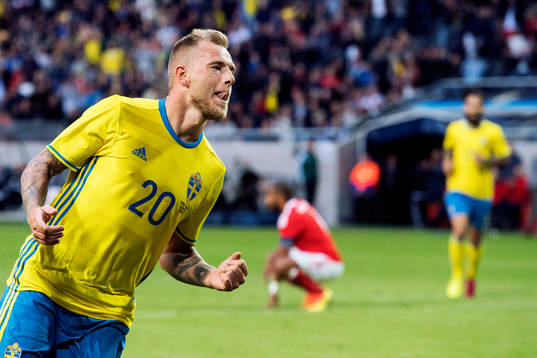 Sveriges John Guidetti jublar