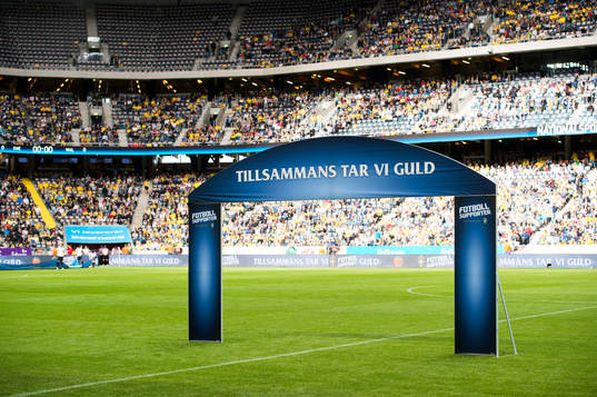 En portal står inne på Friends Arena