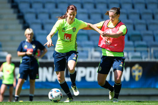 Lotta Schelin och Pauline Hammarlund