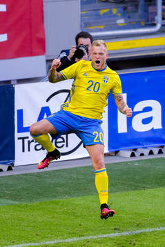 Sveriges John Guidetti jublar