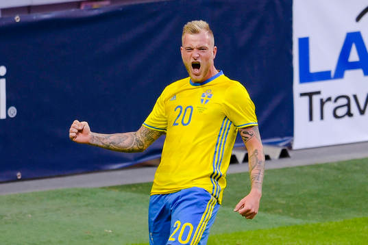 Sveriges John Guidetti jublar