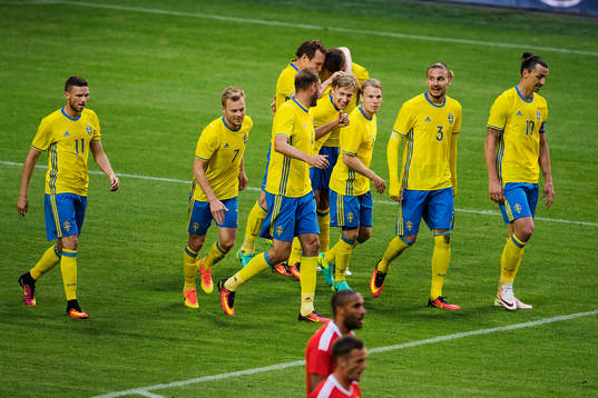 Sveriges Marcus Berg, Sebastian Larsson, Andreas Granqvist,