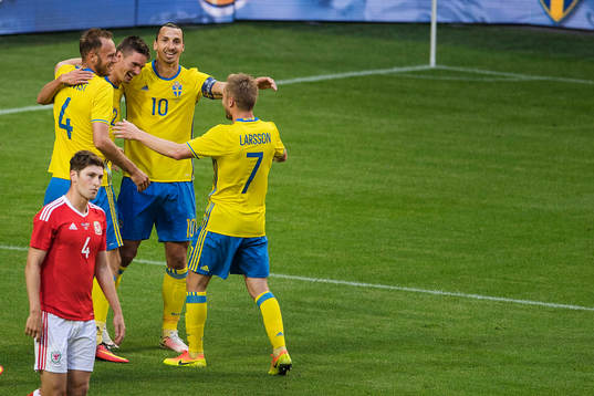 Sveriges Andreas Granqvist, Mikael Lustig, Zlatan
