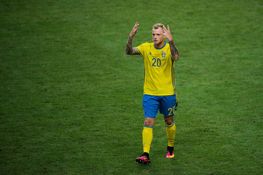 Sveriges John Guidetti jublar