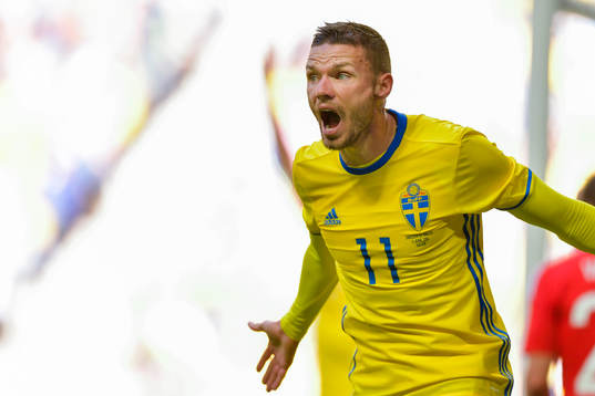 Sveriges Marcus Berg reagerar