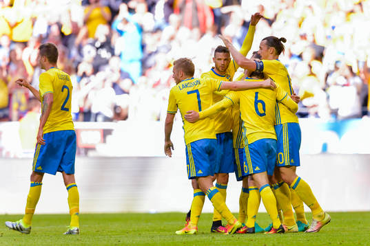 Sveriges Sebastian Larsson , Marcus Berg , Emil Forsberg