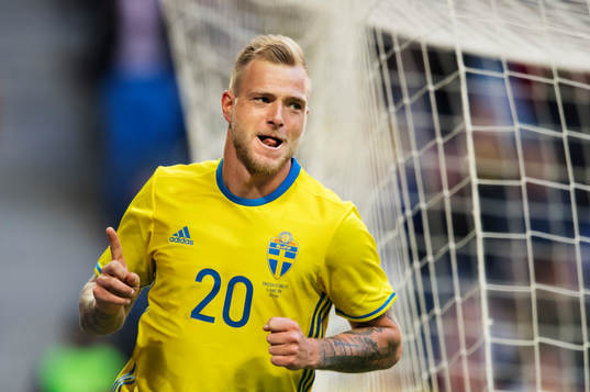 Sveriges John Guidetti jublar