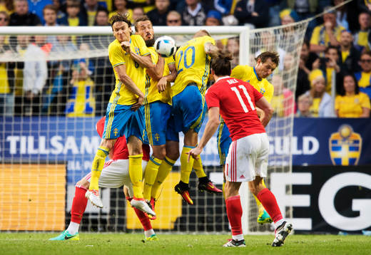 Sveriges Albin Ekdal, Emir Kujovic, John Guidetti och Kim