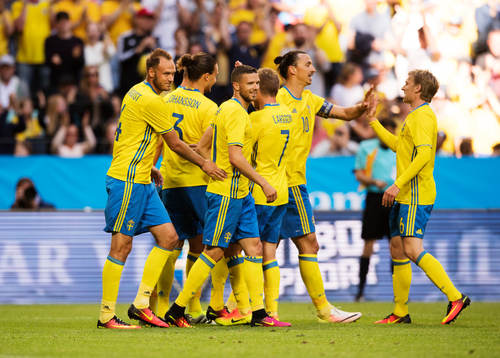 Sveriges Andreas Granqvist, Erik Johansson, Marcus Berg,