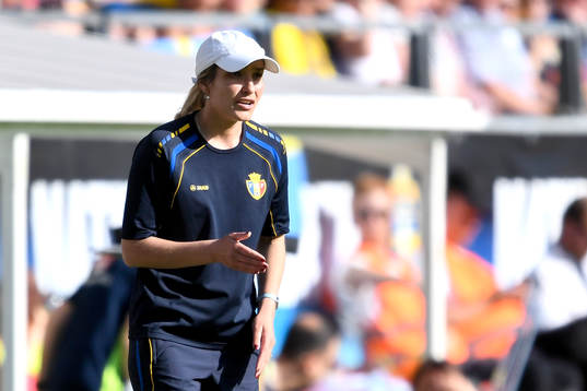 Moldaviens förbundskapten Alina Stetenco