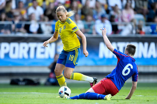 Sveriges Fridolina Rolfö och Moldaviens Natalia Munteanu
