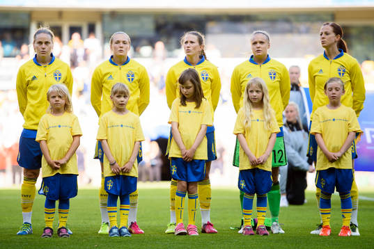 Sveriges Lisa Dahlkvist, Magdalena Eriksson, Emma Berglund,