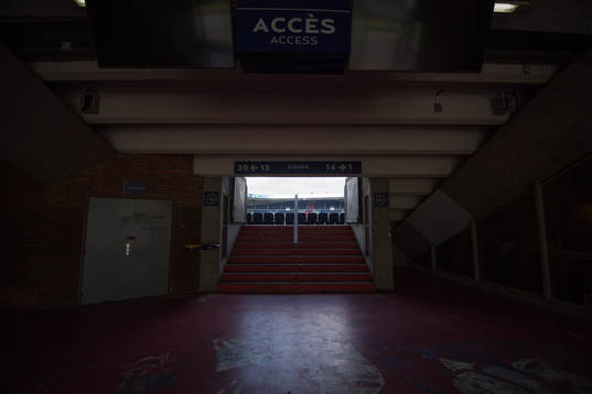 Ingång till en läktare på Parc de Princes