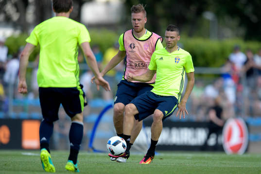 Sveriges Pontus Jansson och Marcus Berg