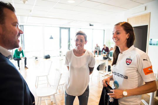 Tränare Jack Majgaard Jensen, sportchef Therese Sjögran