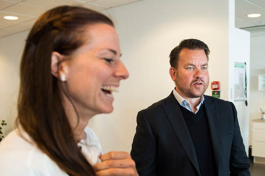 Tränare Jack Majgaard Jensen och nyförvärvet Lotta