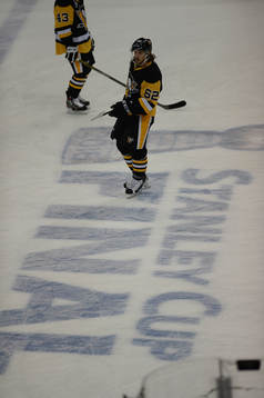 Pittsburgh Penguins left winger Carl Hagelin (62) skates