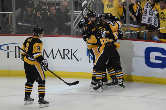 Pittsburgh Penguins celebrate their
