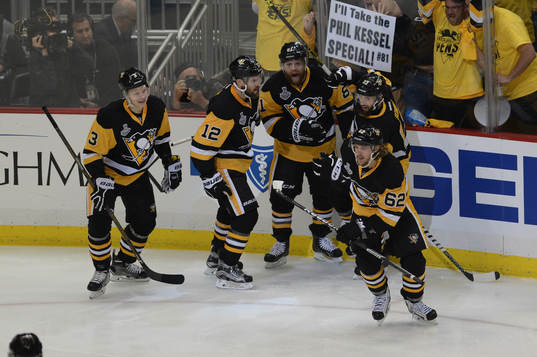 Pittsburgh Penguins celebrate their