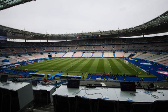Stade de France sett från pressläktaren