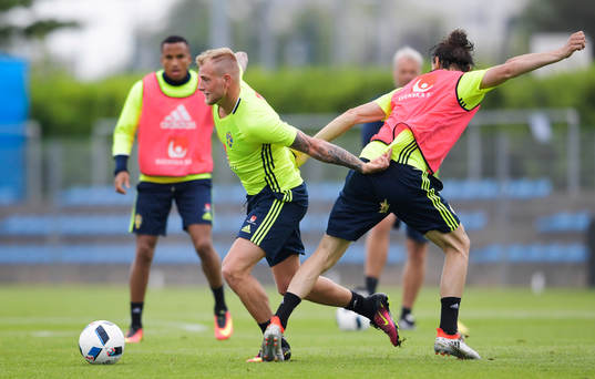Sveriges John Guidetti och Albin Ekdal