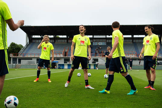 Oscar Hiljemark, Albin Ekdal, Kim Källström och Zlatan