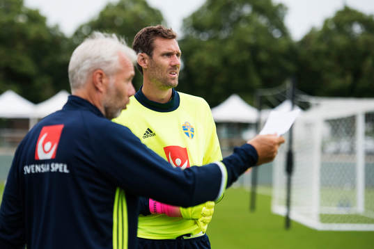 Målvaktstränare Lasse Eriksson och Andreas Isaksson