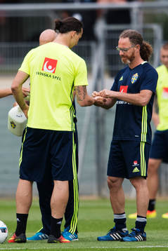 Zlatan Ibrahimovic och sjukgymnasten Richard Dahan