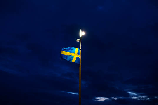Sveriges flagga vajar
