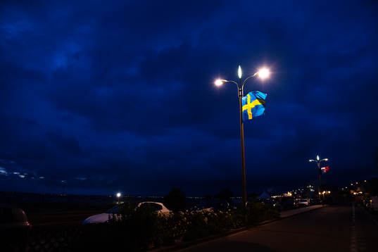 Sveriges flagga vajar