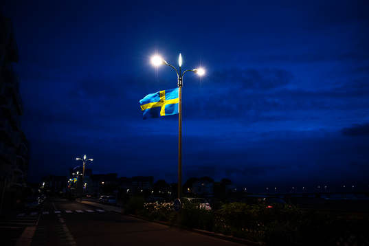 Sveriges flagga vajar