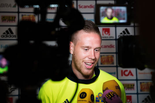 Pontus Jansson i mixed zone