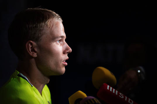 Oscar Lewicki i mixed zone