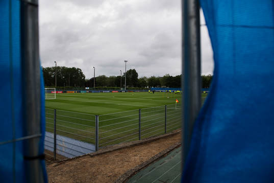 Sveriges fotbollslandslag har en stängd träning