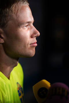 Oscar Lewicki i mixed zone