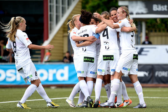 Rosengårds Sara Björk Gunnarsdottir och Amanda Ilestedt
